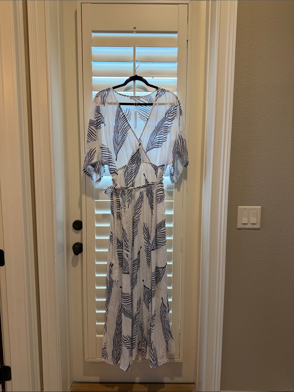 NWT Baltic Born Corinth Maxi Dress - White and Navy - XL